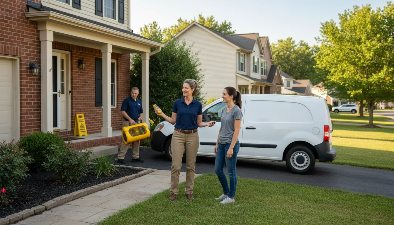 Residential water damage restoration in Gray, PA